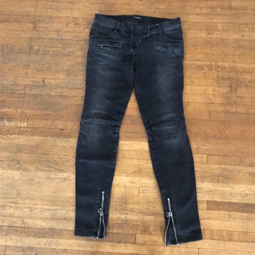 Balmain motorcycle jeans